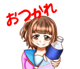 Everyday of brown hair girl sticker #13824338