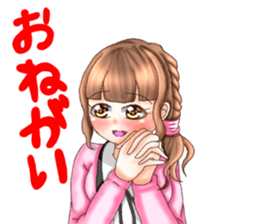 Everyday of brown hair girl sticker #13824340