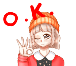 Everyday of brown hair girl sticker #13824343