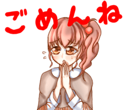 Everyday of brown hair girl sticker #13824344