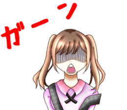 Everyday of brown hair girl sticker #13824345