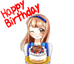 Everyday of brown hair girl sticker #13824346