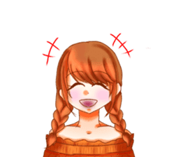 Everyday of brown hair girl sticker #13824348