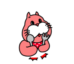 Hong and pink cat sticker #13824925