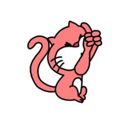 Hong and pink cat sticker #13824926