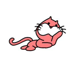 Hong and pink cat sticker #13824927