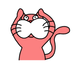 Hong and pink cat sticker #13824928