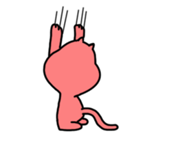 Hong and pink cat sticker #13824929