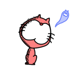 Hong and pink cat sticker #13824930