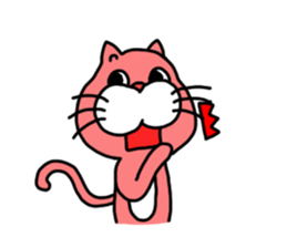 Hong and pink cat sticker #13824932