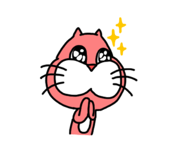 Hong and pink cat sticker #13824933