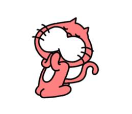 Hong and pink cat sticker #13824935