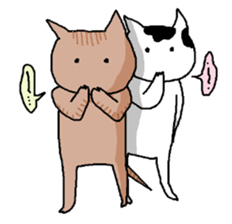 Japanese kitten with friends sticker #13825935