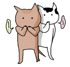 Japanese kitten with friends sticker #13825935