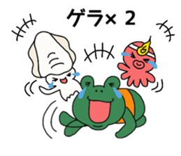 Frog, squid, octopus story sticker #13827170