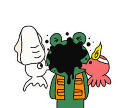 Frog, squid, octopus story sticker #13827183