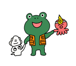 Frog, squid, octopus story sticker #13827188
