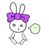 ribbon rabbit (purple) sticker #13827611