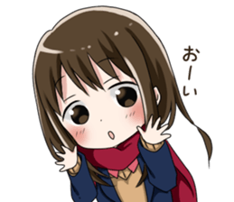 Gagging muffler school girls sticker #13829181