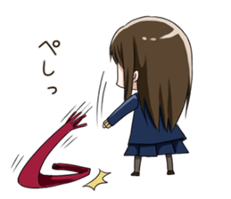 Gagging muffler school girls sticker #13829197