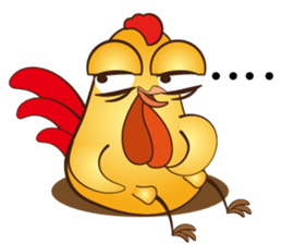 Funny chicken. sticker #13830086