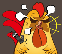 Funny chicken. sticker #13830090