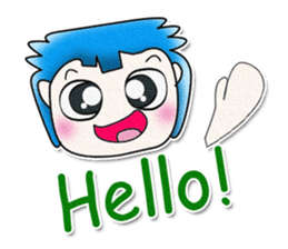 Hi! My name is Masaru. Good luck!!^_^ sticker #13830662