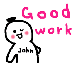 Name sticker used by John sticker #13831390