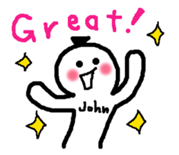 Name sticker used by John sticker #13831391