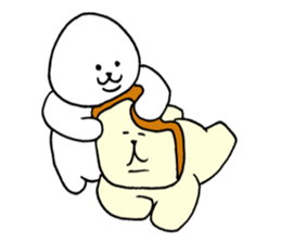 Rice balls and bread 3 sticker #13831701