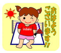 Let's enjoy Indiaca sticker #13832863