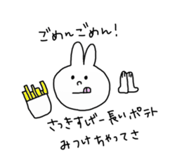 sloppy rabbit sticker #13833249