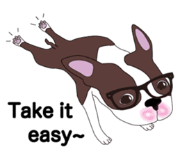 Always be with you! Boston Terrier 2eng sticker #13834365
