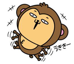 Monkey of onomatopoeia2 sticker #13835283