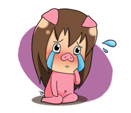 Puppy & Piggy Love Story sticker #13835687