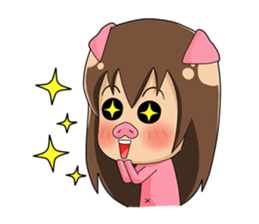 Puppy & Piggy Love Story sticker #13835691