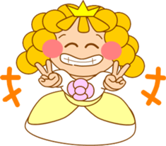 Small princess in a fairy tale country sticker #13836095
