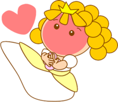 Small princess in a fairy tale country sticker #13836096