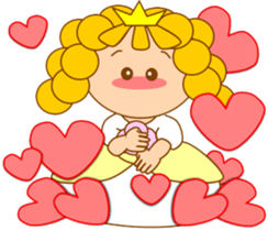 Small princess in a fairy tale country sticker #13836097