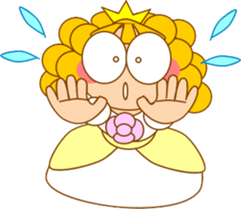 Small princess in a fairy tale country sticker #13836099