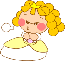 Small princess in a fairy tale country sticker #13836101