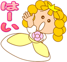 Small princess in a fairy tale country sticker #13836102