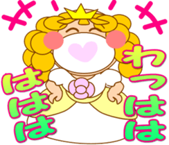 Small princess in a fairy tale country sticker #13836103