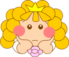 Small princess in a fairy tale country sticker #13836106