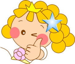 Small princess in a fairy tale country sticker #13836108