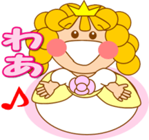 Small princess in a fairy tale country sticker #13836110