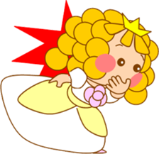 Small princess in a fairy tale country sticker #13836111