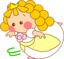 Small princess in a fairy tale country sticker #13836122