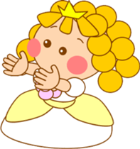 Small princess in a fairy tale country sticker #13836123