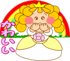 Small princess in a fairy tale country sticker #13836124
